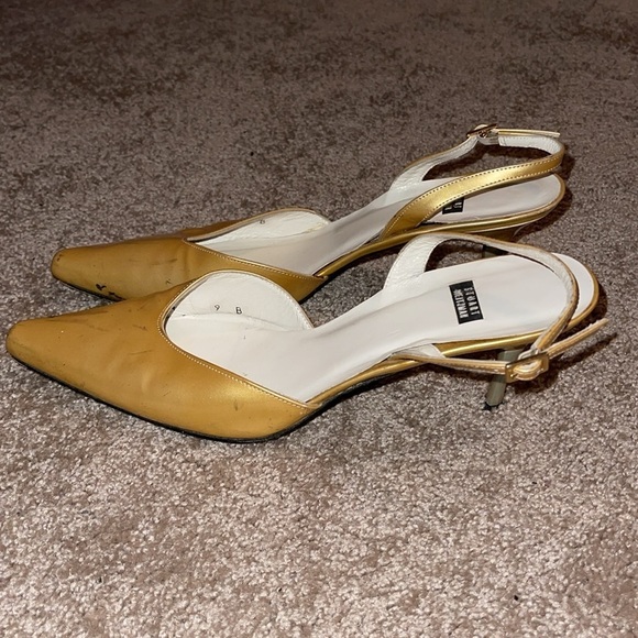 Stuart Weitzman Gold Wedges - Picture 3 of 8